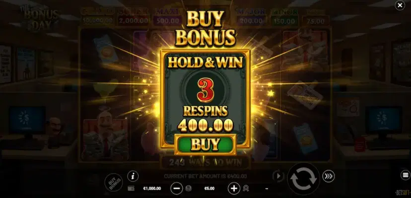 Calendar marked for The Bonus Day
