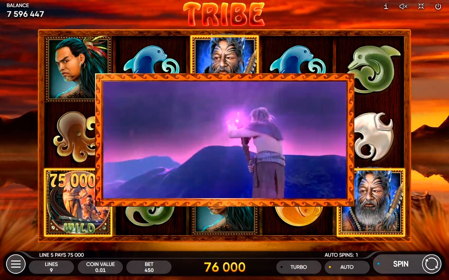 Mobile Gameplay of Tribe Slot