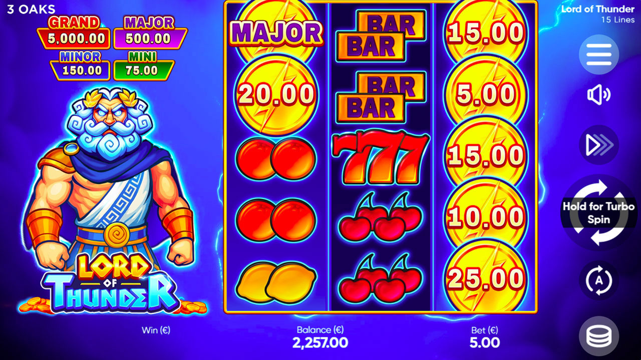 Winning symbols in Lord of Thunder slot