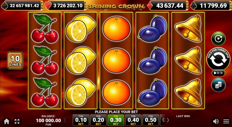 Winning Symbols in Shining Crown